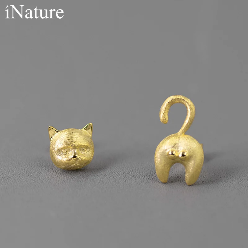INATURE Hide and Seek 925 Sterling Silver Cute Cat Stud Earrings for Women Girls Cat Lovers
INATURE Hide and Seek 925 Sterling Silver Cute Cat Stud Earrings for Women Girls Cat Lovers