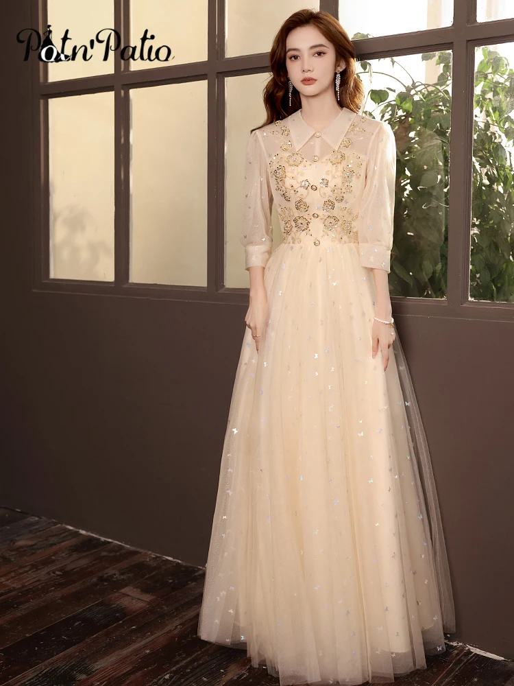 Простое Элегантное женское вечернее платье, ТРАПЕЦИЕВИДНОЕ длинное платье до пола с рукавом до локтя, 2021 
Простое Элегантное женское вечернее платье, ТРАПЕЦИЕВИДНОЕ длинное платье до пола с рукавом до локтя, 2021