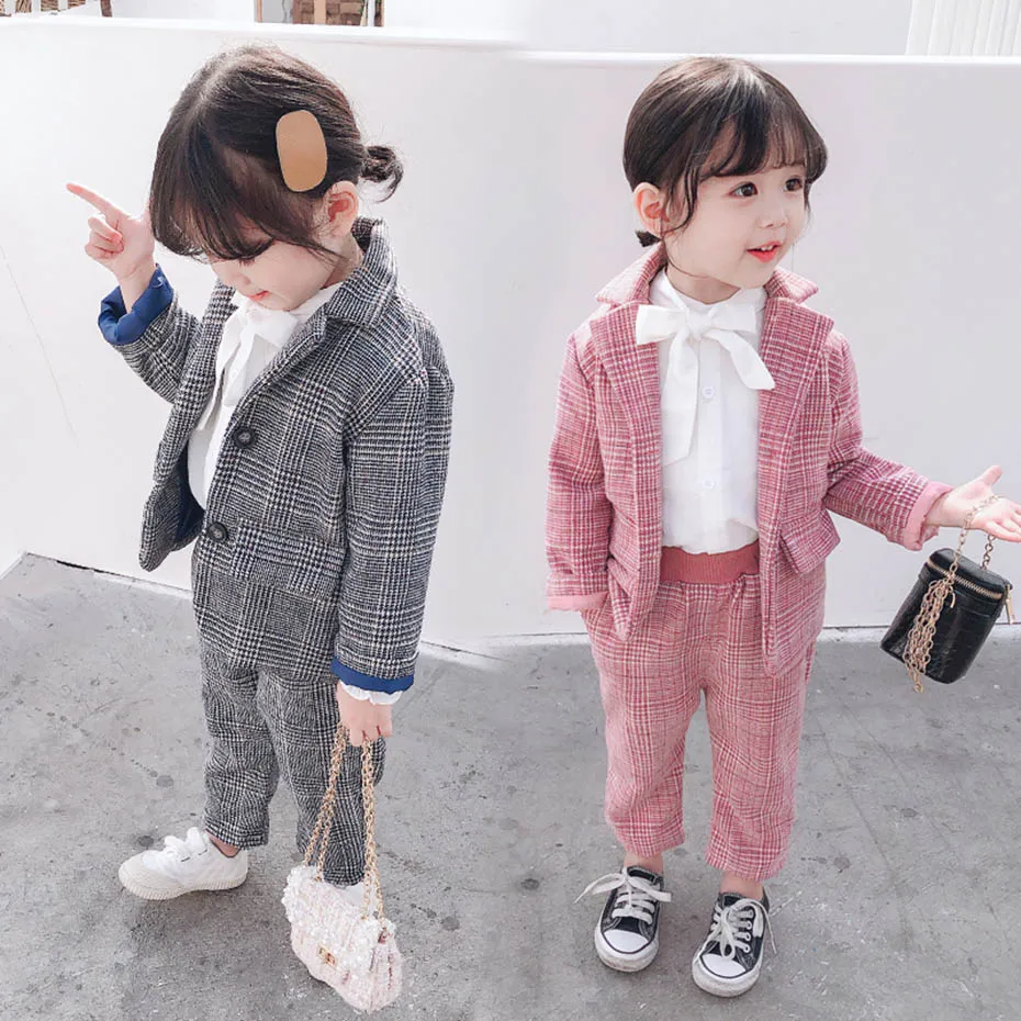 Baby Girl Boy Suit Set Plaid Pattern Clothing For Girls Outerwear + Pants Girls Clothes Toddler Party Costumes For Children
Baby Girl Boy Suit Set Plaid Pattern Clothing For Girls Outerwear + Pants Girls Clothes Toddler Party Costumes For Children