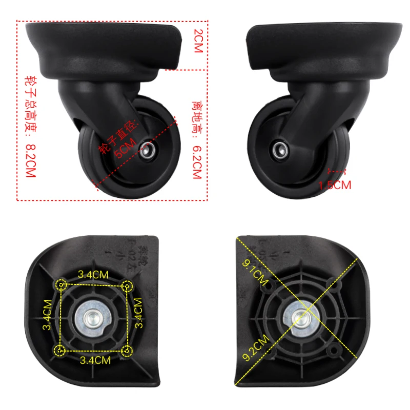 travel suitcase password lock accessories wheel trolley case universal box maintenance 24/26 inch replacement repair part | Багаж и сумки