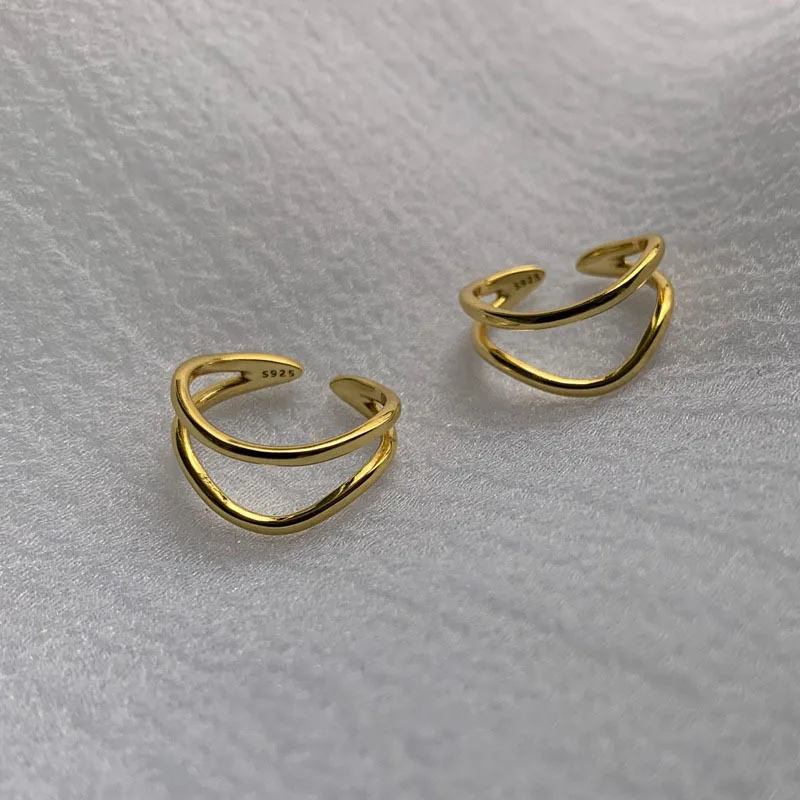 Charm Rings for Women Couples New Fashion Gold Plated Double-layered Curve Party Jewelry Gifts
Charm Rings for Women Couples New Fashion Gold Plated Double-layered Curve Party Jewelry Gifts
