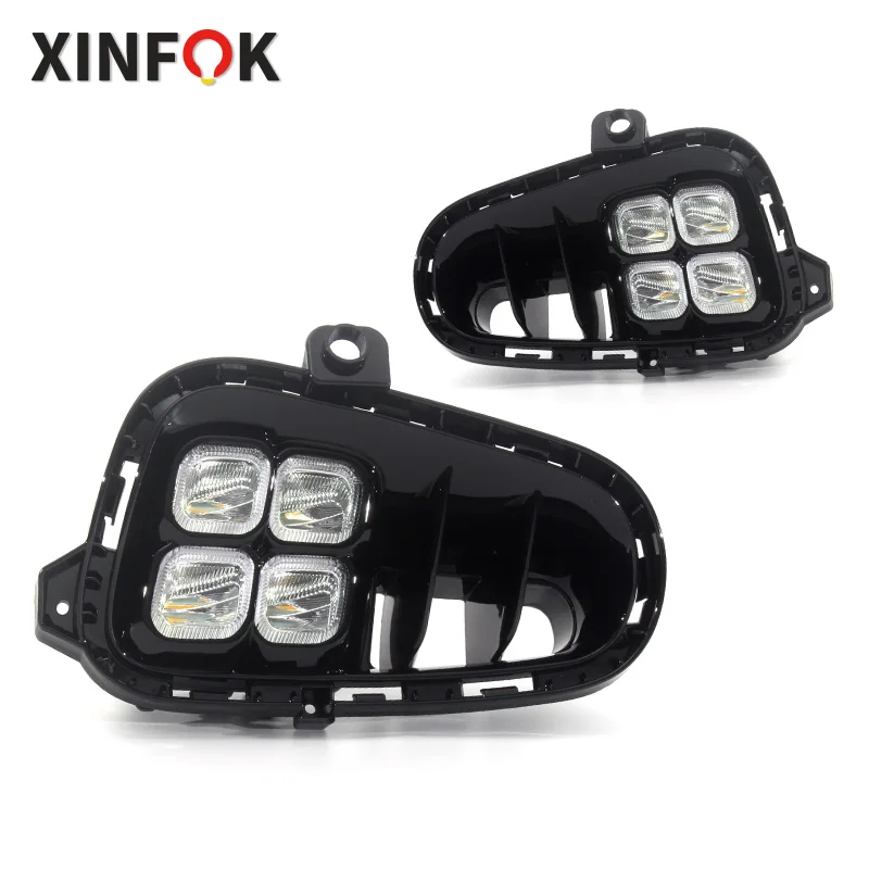 2 шт. светодиодный дневные ходовые огни для Kia RIO 2017 2018 2019 2020 передние фары Противотуманные фары крышка рамка 
2 шт. светодиодный дневные ходовые огни для Kia RIO 2017 2018 2019 2020 передние фары Противотуманные фары крышка рамка