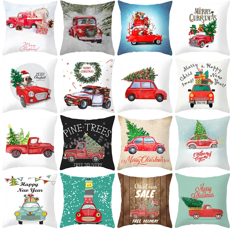 Red Christmas Truck Car Cushion Cover Cartoon Xmas Tree Dog Pillow Case Home Sofa Decor Planks Winter Snowflakes Pillow Covers
Red Christmas Truck Car Cushion Cover Cartoon Xmas Tree Dog Pillow Case Home Sofa Decor Planks Winter Snowflakes Pillow Covers