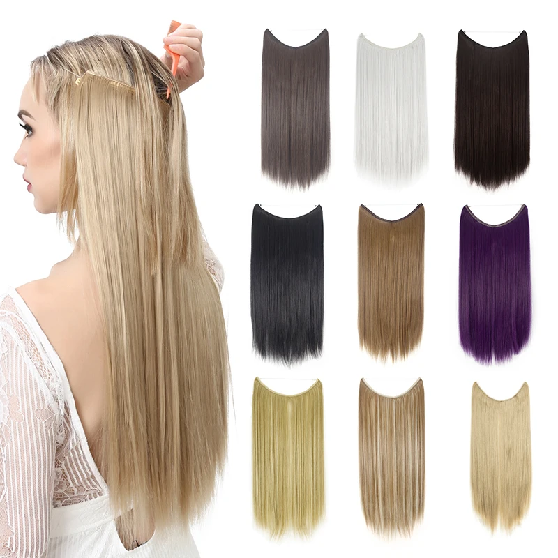 Invisible Wire In Hair Extensions No Clips Hidden Elastic Miracle Fish Line Hairpiece Synthetic Hair for Girls 24" Straight
Invisible Wire In Hair Extensions No Clips Hidden Elastic Miracle Fish Line Hairpiece Synthetic Hair for Girls 24" Straight