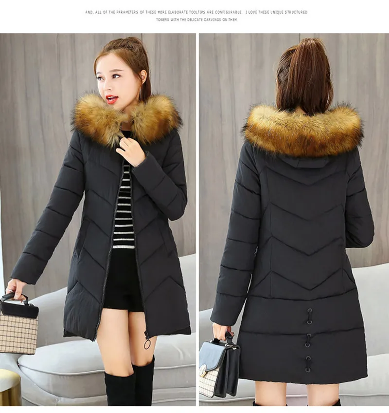Fdfklak 3XL Winter New Hooded Long-Sleeved Coat Mid-Length Slim-Fitting Jacket Women Clothing Casual Parkas Chaqueta Mujer
Fdfklak 3XL Winter New Hooded Long-Sleeved Coat Mid-Length Slim-Fitting Jacket Women Clothing Casual Parkas Chaqueta Mujer