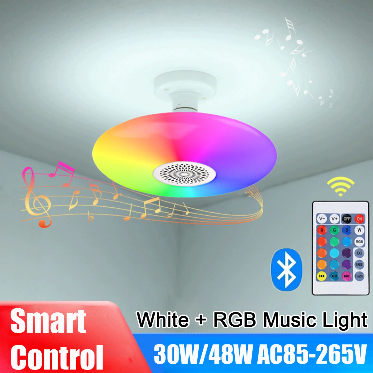 Умная лампа E27 RGB с BlueTooth-управлением светодиодный музыкальный светильник