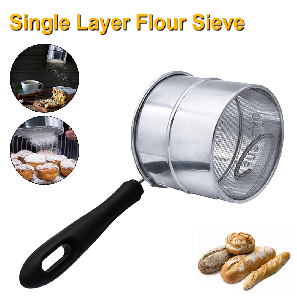 Stainless Steel Wire Fine Mesh Sieve Oil Strainer Flour Colander Sifter DIY Kitchen Tools For Filtering Food Kitchen Accessories
Stainless Steel Wire Fine Mesh Sieve Oil Strainer Flour Colander Sifter DIY Kitchen Tools For Filtering Food Kitchen Accessories
