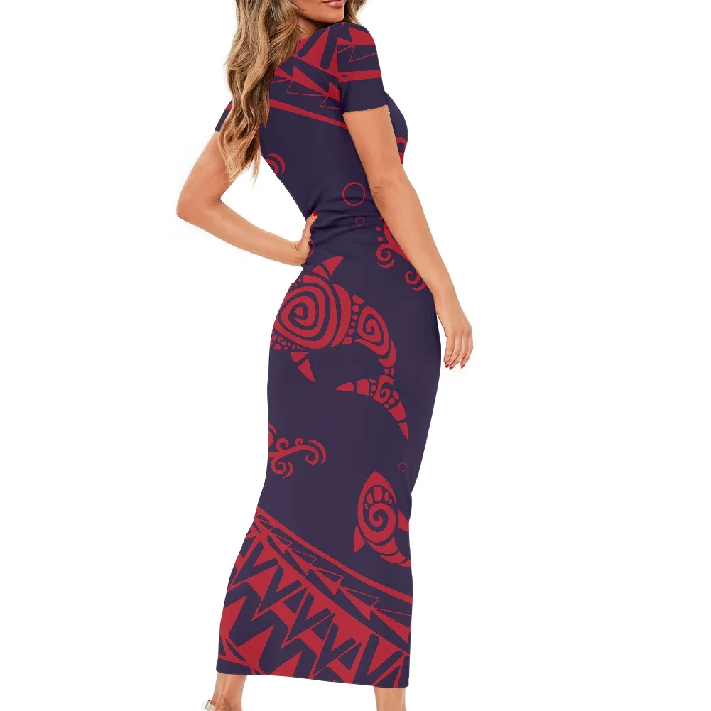 Women's Vintage Bodycon Dress Polynesian Ethnic Tribal Pattern Short Sleeve Ladies Fashion Streetwear Party Robe Beach Holiday
Women's Vintage Bodycon Dress Polynesian Ethnic Tribal Pattern Short Sleeve Ladies Fashion Streetwear Party Robe Beach Holiday