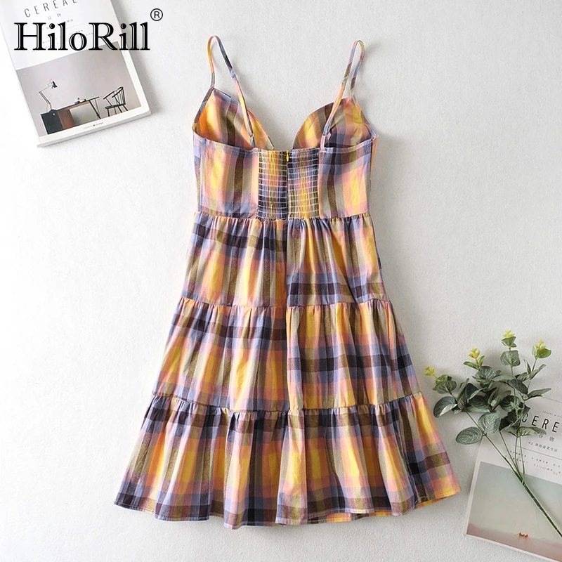 HiloRill Women Beach Style Sexy Bow Knot Plaid Dresses 2021 Summer A Line Spaghetti Strap Mini Dress Ladies Sleeveless Sundress
HiloRill Women Beach Style Sexy Bow Knot Plaid Dresses 2021 Summer A Line Spaghetti Strap Mini Dress Ladies Sleeveless Sundress