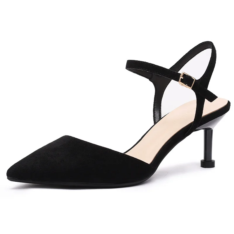 Shoes Woman 2020 Spring 6CM Thin High Heels Slingbacks Female Pointed Toe Solid Flock Women's Shoes Office Lady Elegant Sandals
Shoes Woman 2020 Spring 6CM Thin High Heels Slingbacks Female Pointed Toe Solid Flock Women's Shoes Office Lady Elegant Sandals