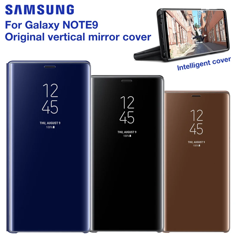 Оригинальный чехол для телефона Samsung вертикальный зеркальный защитный Galaxy Note 9