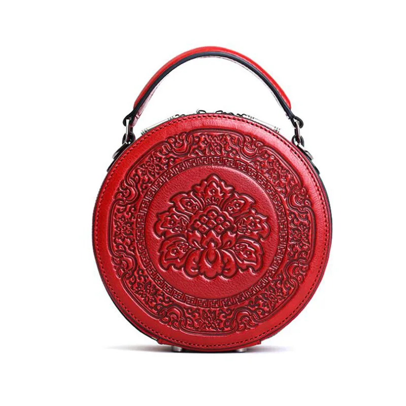

NAISIBAO 2021 New Luxury Designer Women's genuine handbag sac de luxe femme Women Genuine Leather Bag Round bag bolsa feminina