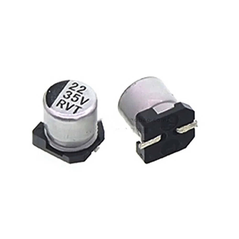 10PCS Electrolytic capacitor 35V22UF 5*5mm SMD aluminum electrolytic capacitor 22uf 35v