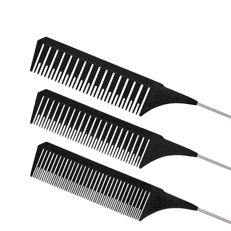 

Professional Tip Tail Comb for Salon Barber Section Hair Brush Hairdressing Tool DIY Hair Fine-tooth Combs Bifurcated Combs