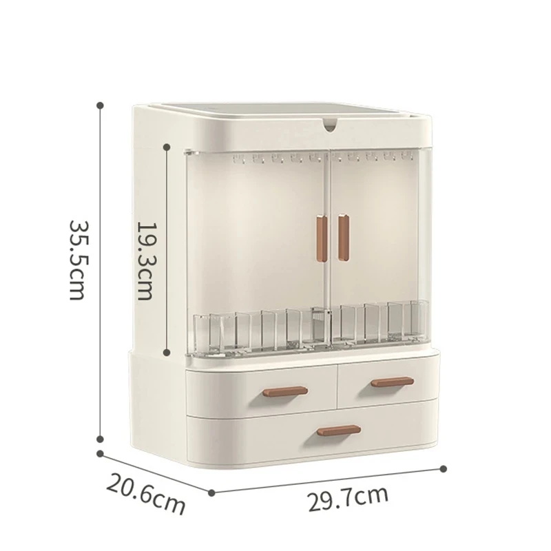 With Mirror Led Light New Cosmetic Storage Box Desktop Makeup Organizer Case Dust-Proof Drawer Type Organizer For Cosmetics
With Mirror Led Light New Cosmetic Storage Box Desktop Makeup Organizer Case Dust-Proof Drawer Type Organizer For Cosmetics