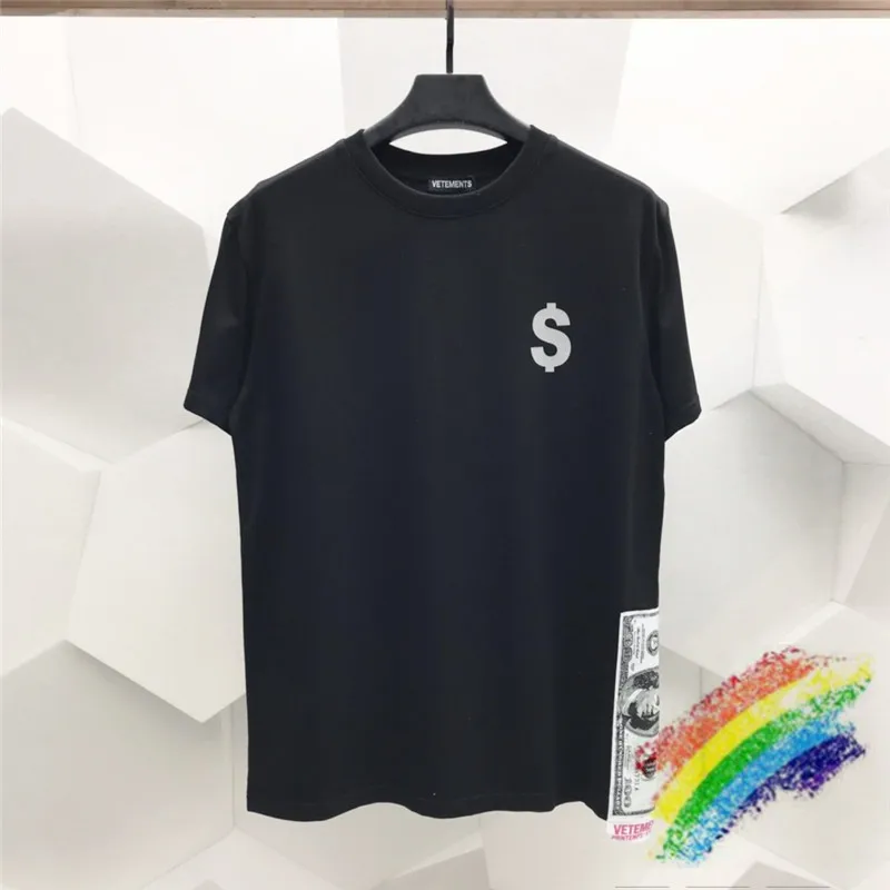 Reflective Vetements T-shirt Men Women High Quality T Shirt Dollar Mark Note Patch Vetements Tee Tops
Reflective Vetements T-shirt Men Women High Quality T Shirt Dollar Mark Note Patch Vetements Tee Tops