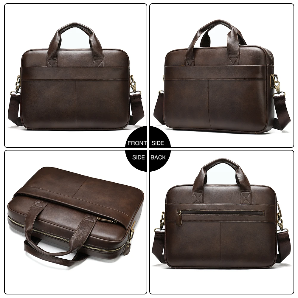 Men's Bag Genuine Leather Men Briefcase for Laptop 14 Messenger Men's Leather Bag Business Portfolio for Document A4 7022
Men's Bag Genuine Leather Men Briefcase for Laptop 14 Messenger Men's Leather Bag Business Portfolio for Document A4 7022