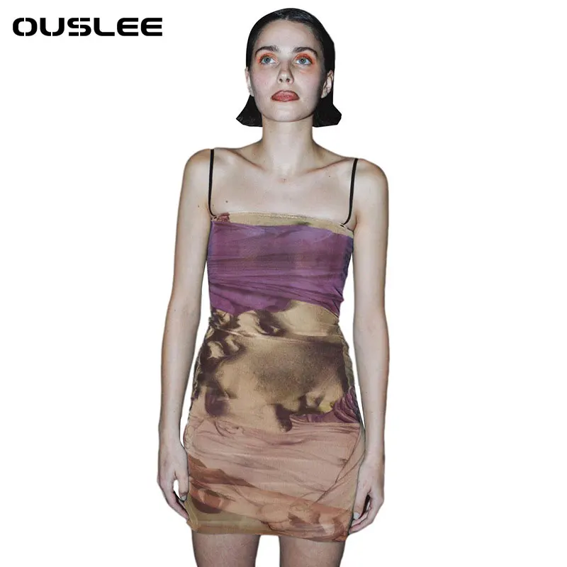 Ouslee Midi Dress For Women Basic Aesthetic Print Mesh Strap See Through Sexy Midnight Party Clubwear Mini Bodycon Dresses Y2K
Ouslee Midi Dress For Women Basic Aesthetic Print Mesh Strap See Through Sexy Midnight Party Clubwear Mini Bodycon Dresses Y2K