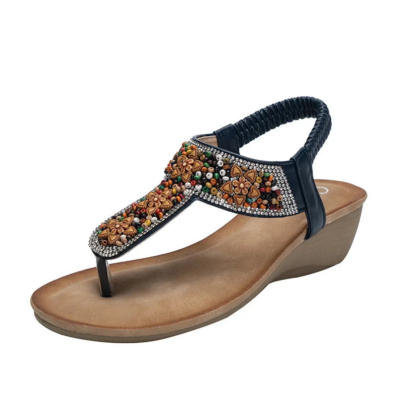 Classic Sandals Women Shoes Wedge Sandals For Women Flip Flop Crystal Women Sandals Rhinestone Bohemia Beach Sandals Ladies Shoe 
Classic Sandals Women Shoes Wedge Sandals For Women Flip Flop Crystal Women Sandals Rhinestone Bohemia Beach Sandals Ladies Shoe