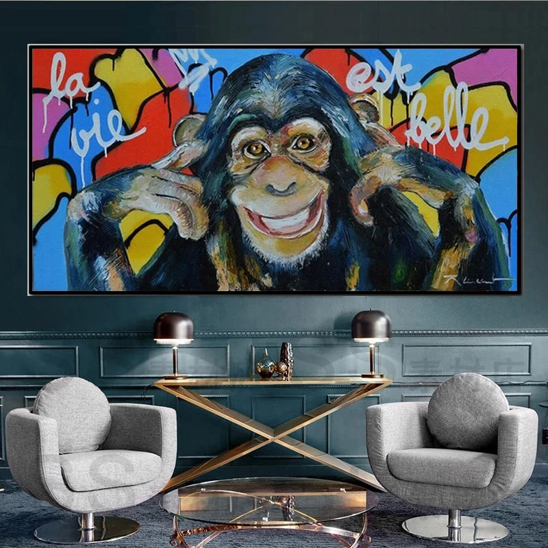 Graffiti Funny Monkey Wall Art Canvas Prints Abstract Animals Pop Art Canvas Paintings Wall Decora Pictures For Kids Room
Graffiti Funny Monkey Wall Art Canvas Prints Abstract Animals Pop Art Canvas Paintings Wall Decora Pictures For Kids Room