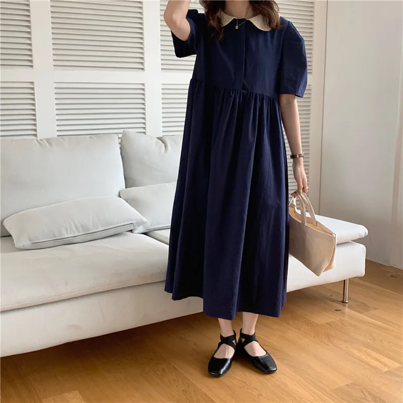 Hzirip Korean Vintage Peter Pan Collar High Waist Slim Puff Sleeve Ladies Dress Hot 2021 French Matching Gentle Casual Dress
Hzirip Korean Vintage Peter Pan Collar High Waist Slim Puff Sleeve Ladies Dress Hot 2021 French Matching Gentle Casual Dress