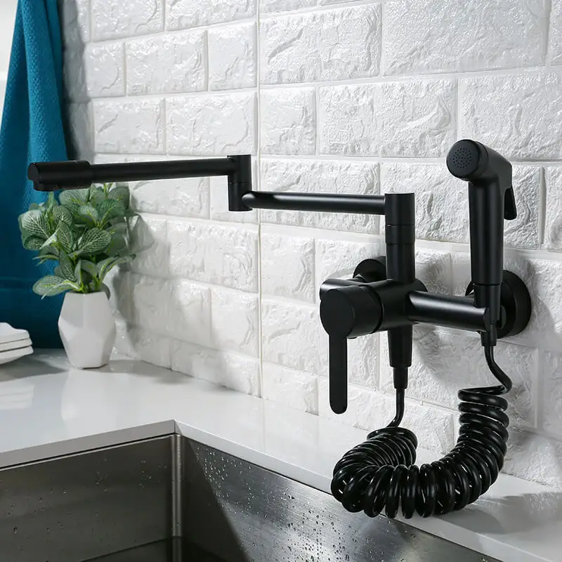 Tuqiu Fodable Kitchen Faucets Solid Brass Kitchen Sink Mixer Tap Hot & Cold Wall Mounted With Spray Gun Rotating Sink Mixer
Tuqiu Fodable Kitchen Faucets Solid Brass Kitchen Sink Mixer Tap Hot & Cold Wall Mounted With Spray Gun Rotating Sink Mixer