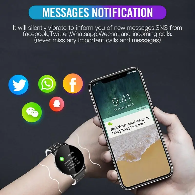 2020New IP67 119Plus Smart Watch Men Sport tracker Clock Heart Rate Sleep Monitor Women Fashion Smartwatch for IOS Android
2020New IP67 119Plus Smart Watch Men Sport tracker Clock Heart Rate Sleep Monitor Women Fashion Smartwatch for IOS Android