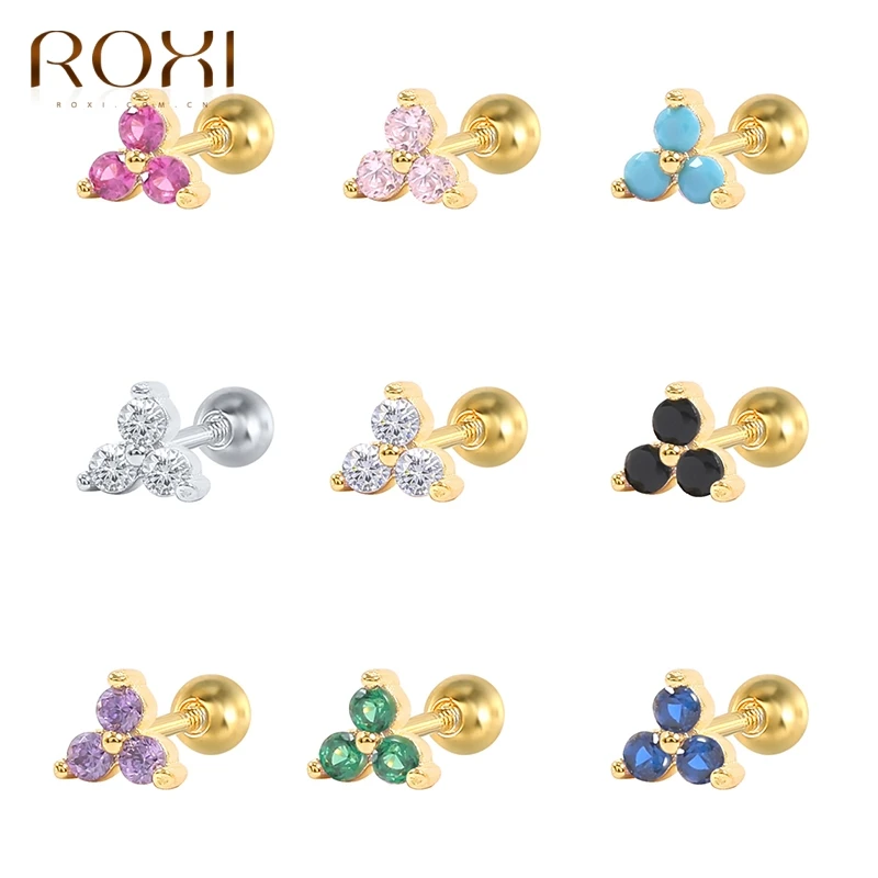 ROXI Simple Triangle Earnail Ball Earrings For Women 925 Sterling Silver Ball Small Bone Nail Cochlear Stud Earring Fine Jewelry 
ROXI Simple Triangle Earnail Ball Earrings For Women 925 Sterling Silver Ball Small Bone Nail Cochlear Stud Earring Fine Jewelry