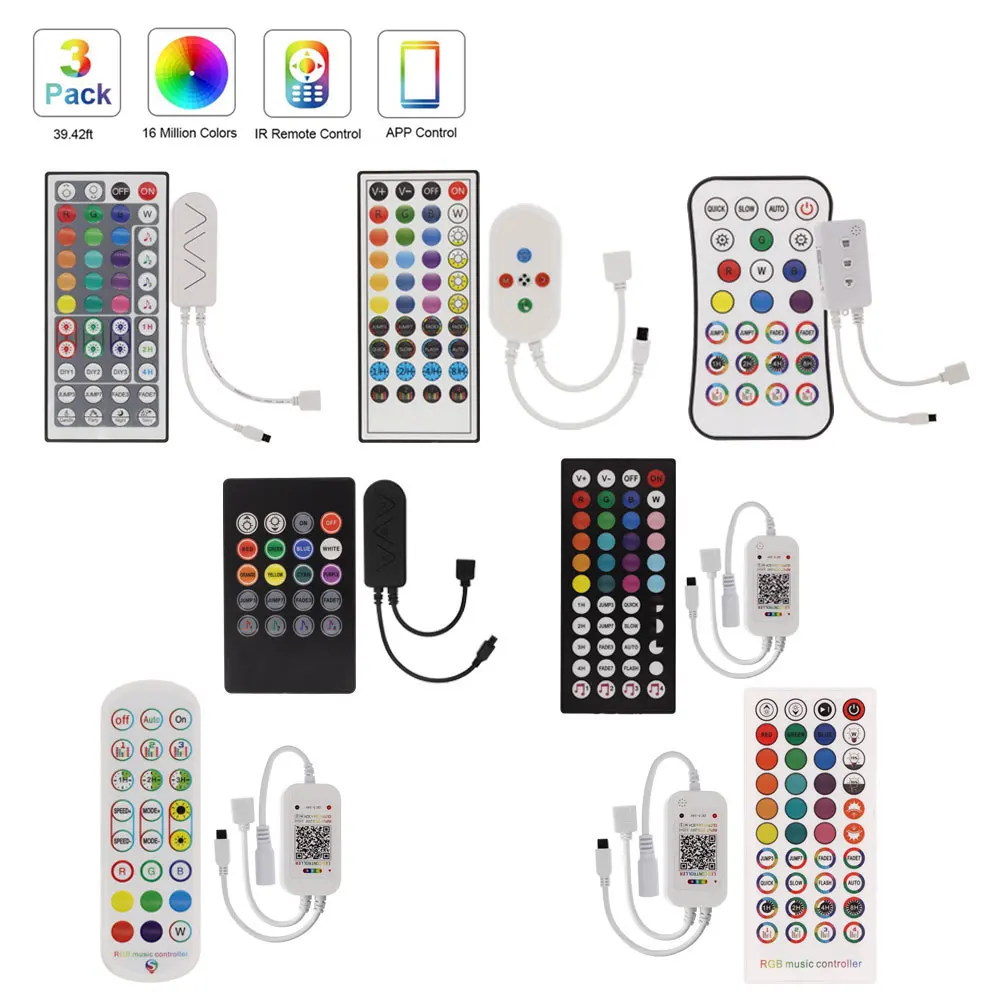 DC 12V Led Strip Bluetooth Controller With Different IR Remote Control For RGB 5050 2835 Led Controller Wireless Dimmer Remote
DC 12V Led Strip Bluetooth Controller With Different IR Remote Control For RGB 5050 2835 Led Controller Wireless Dimmer Remote