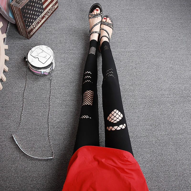 Summer Women's Elastic Leggings High Waist Ripped Holes Fashionable Casual Black Stretch Pants 2021 New in 2021
Summer Women's Elastic Leggings High Waist Ripped Holes Fashionable Casual Black Stretch Pants 2021 New in 2021