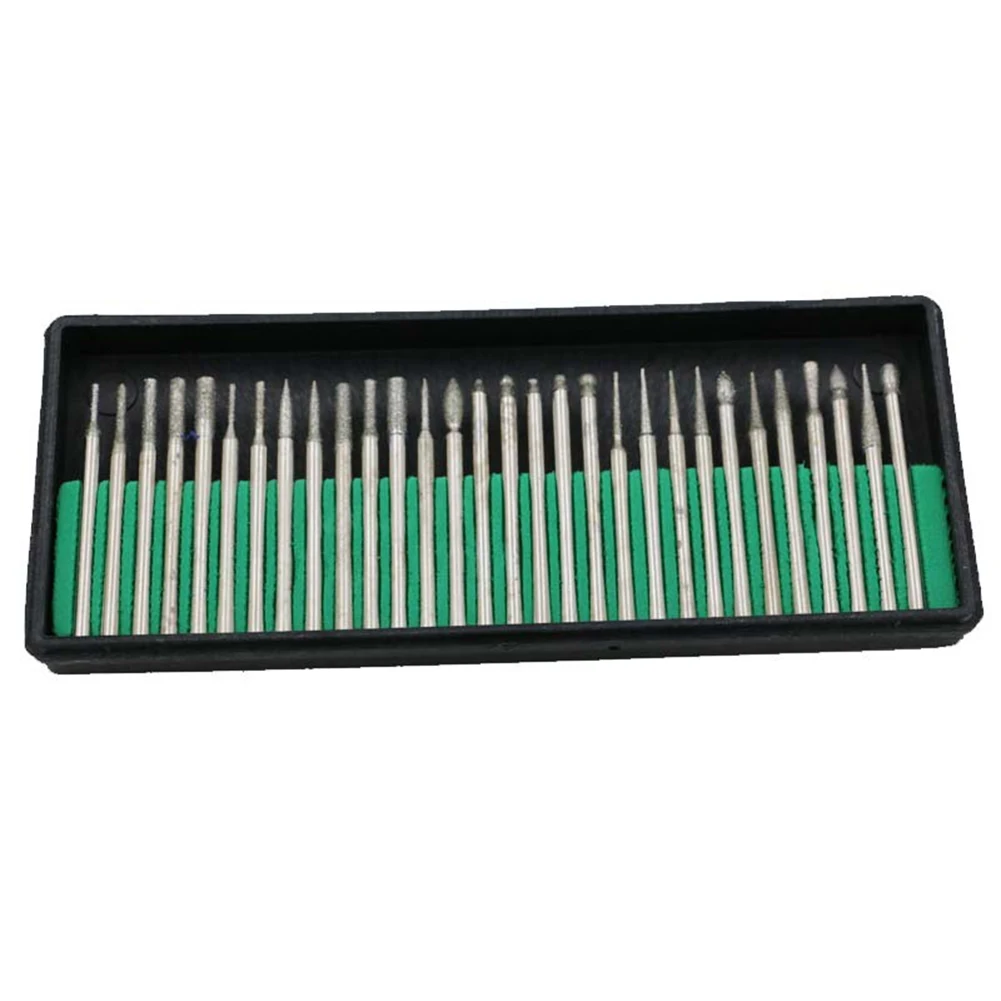 30pcs Etching Tool Grinding DIY Portable Drilling Glass Engraving Cutting Diamond Burr Bits
30pcs Etching Tool Grinding DIY Portable Drilling Glass Engraving Cutting Diamond Burr Bits