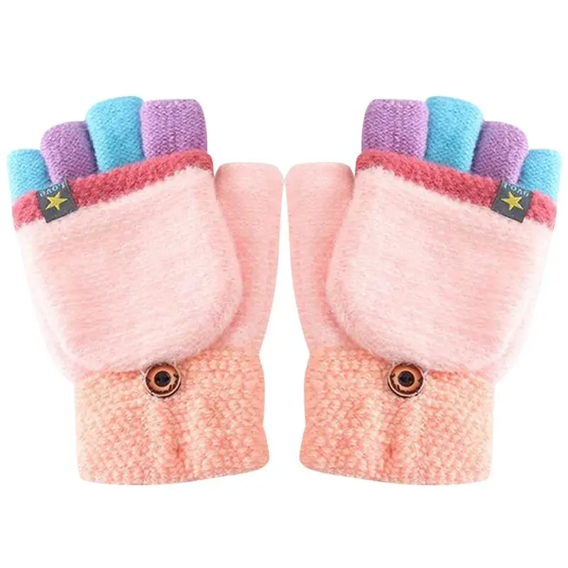 Winter Gloves Fashion Children Kids Men Women Winter Keep Warm Sweet Knitted Convertible Flip Top Fingerless Mittens Gloves
Winter Gloves Fashion Children Kids Men Women Winter Keep Warm Sweet Knitted Convertible Flip Top Fingerless Mittens Gloves