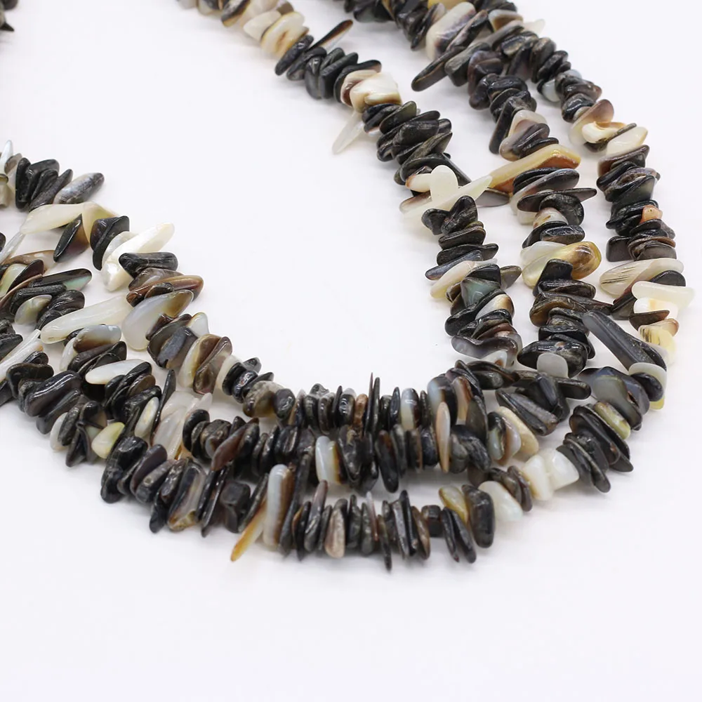 

Natural Freshwater Shell Beads Black Irregular Broken Block Beaded For Jewelry Making DIY Bracelet Necklace Earring Accessories