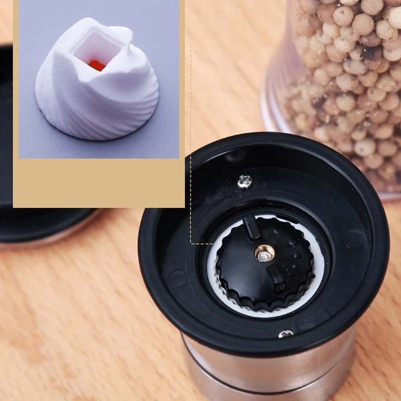 Salt and Pepper Shakers, Stainless Steel Salt and Pepper Grinders Refillable Pepper Grinder, Pepper Mill,2 Pieces 
Salt and Pepper Shakers, Stainless Steel Salt and Pepper Grinders Refillable Pepper Grinder, Pepper Mill,2 Pieces