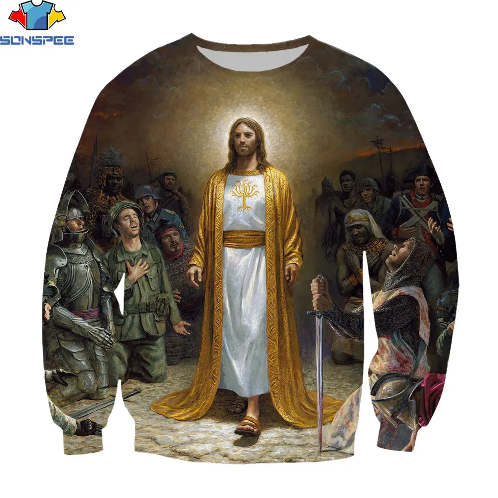 SONSPEE 3D Christianity Jesus Print Without Cap Sweatshirt Men Women Fashion Hooded Spring Autumn Casual Hip Hop Pullovers
SONSPEE 3D Christianity Jesus Print Without Cap Sweatshirt Men Women Fashion Hooded Spring Autumn Casual Hip Hop Pullovers
