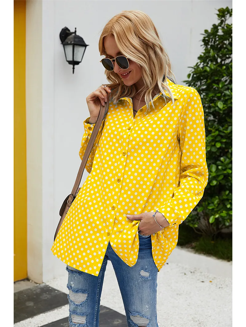 New Women Blouses 2020 Fashion Dot Long Sleeve Turn Down Collar Office Lady Shirt Blouse Casual Tops 5XL Slim Blusas Femininas
New Women Blouses 2020 Fashion Dot Long Sleeve Turn Down Collar Office Lady Shirt Blouse Casual Tops 5XL Slim Blusas Femininas
