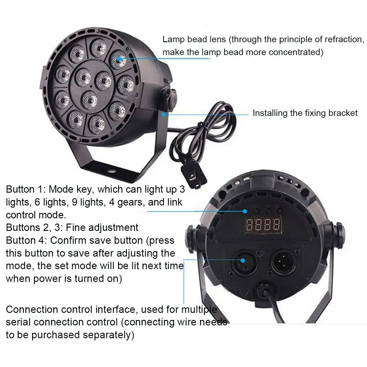 LED Par Light 12x3W DJ Par Ultraviolet Wash Disco Light 36W UV Mini LED Plastic Party Event Stage Effect Dance Home
LED Par Light 12x3W DJ Par Ultraviolet Wash Disco Light 36W UV Mini LED Plastic Party Event Stage Effect Dance Home