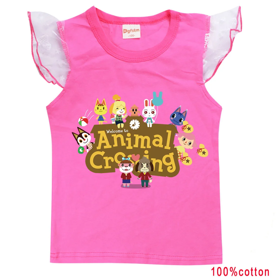 New Animal Crossing Cool T Shirt Kids Flutter Sleeve Cotton Tops for Girls Cartoon T-shirt 2021 Summer Clothes Boys Striped Tee
New Animal Crossing Cool T Shirt Kids Flutter Sleeve Cotton Tops for Girls Cartoon T-shirt 2021 Summer Clothes Boys Striped Tee