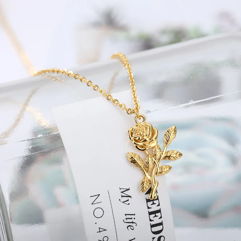 Rose Flower Pendant Necklace For Women Choker Vintage Boho Jewelry Plant Botanical Necklace Glamour Gifts Bijoux Femme Collier
Rose Flower Pendant Necklace For Women Choker Vintage Boho Jewelry Plant Botanical Necklace Glamour Gifts Bijoux Femme Collier