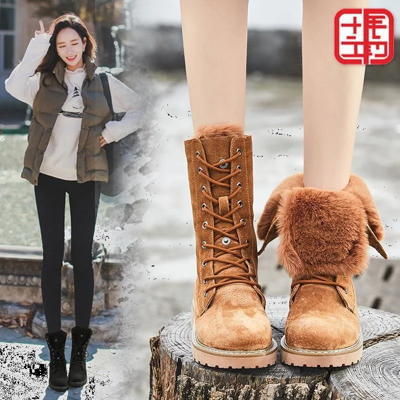 Northeast snow boots women's waterproof and anti-skid 2020 winter new fashion Plush thickened fur one-piece medium tube cotton
Northeast snow boots women's waterproof and anti-skid 2020 winter new fashion Plush thickened fur one-piece medium tube cotton