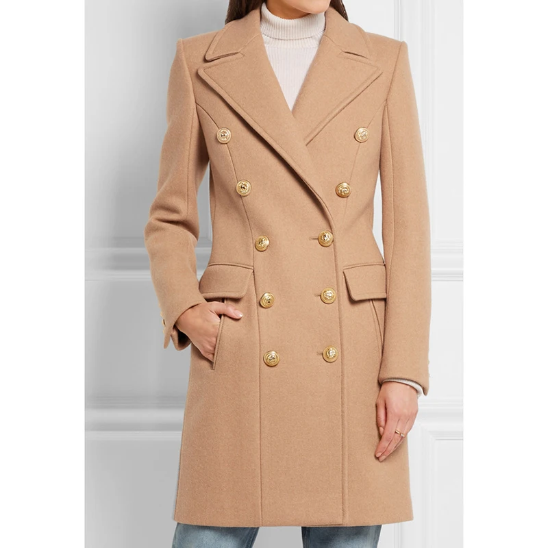 New Fashion Women Notched Double Breasted Warm Woolen Coat Parkas New Slim Long Sleeve Plus Size Wool Jacket Autumn Winter Coat
New Fashion Women Notched Double Breasted Warm Woolen Coat Parkas New Slim Long Sleeve Plus Size Wool Jacket Autumn Winter Coat