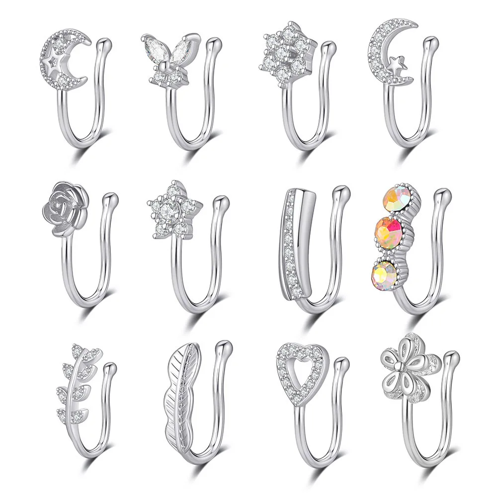 Zircon Heart Nose Clip Fake Nose Ring Jewelry Flower Non Piercing Nostril Cuff On Fake Nose Piercing Ear Cuff Earring Women
Zircon Heart Nose Clip Fake Nose Ring Jewelry Flower Non Piercing Nostril Cuff On Fake Nose Piercing Ear Cuff Earring Women