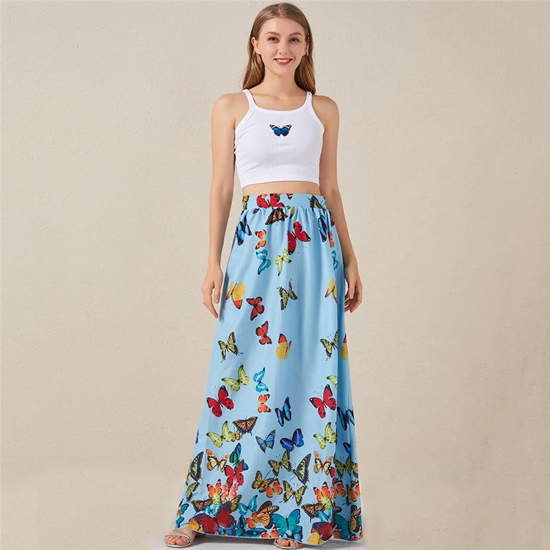 SKY Women Long Skirt Women Vintage A-line Dyeing High Waist Printing Butterfly Printed Pleated Flared Fashion Maxi Skirts
SKY Women Long Skirt Women Vintage A-line Dyeing High Waist Printing Butterfly Printed Pleated Flared Fashion Maxi Skirts