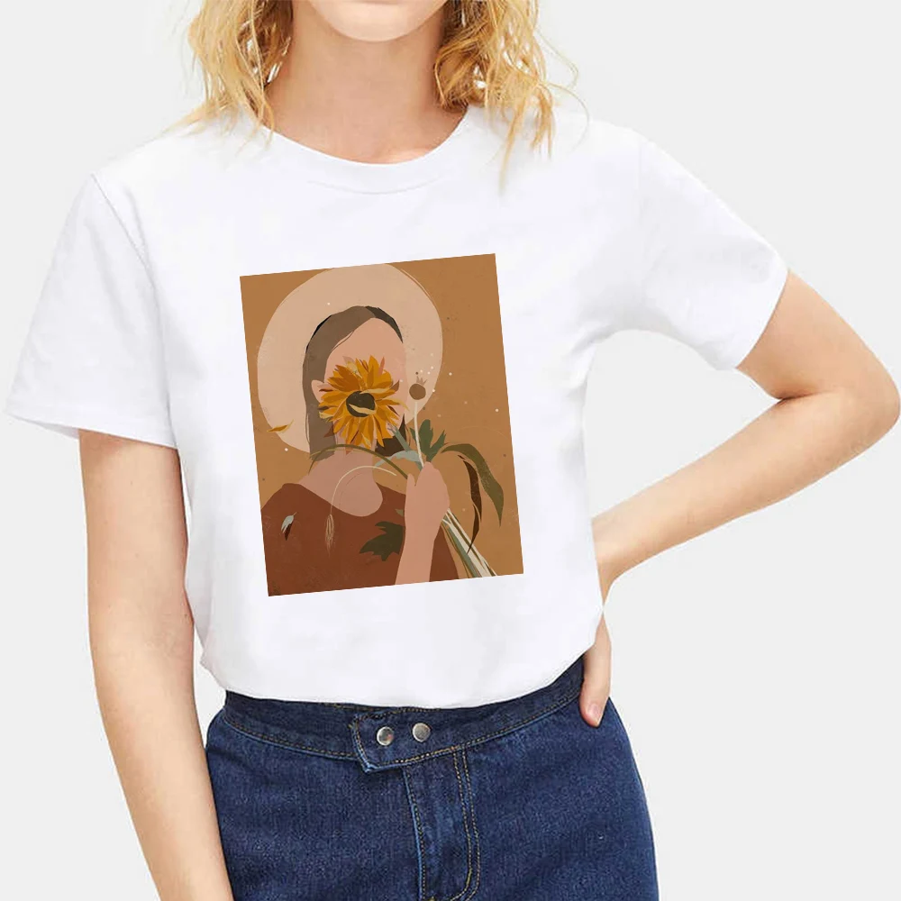 Summer fashion abstract art style sweet graphic printing woman's T-shirt Harajuku student street white versatile loose sleeves
Summer fashion abstract art style sweet graphic printing woman's T-shirt Harajuku student street white versatile loose sleeves