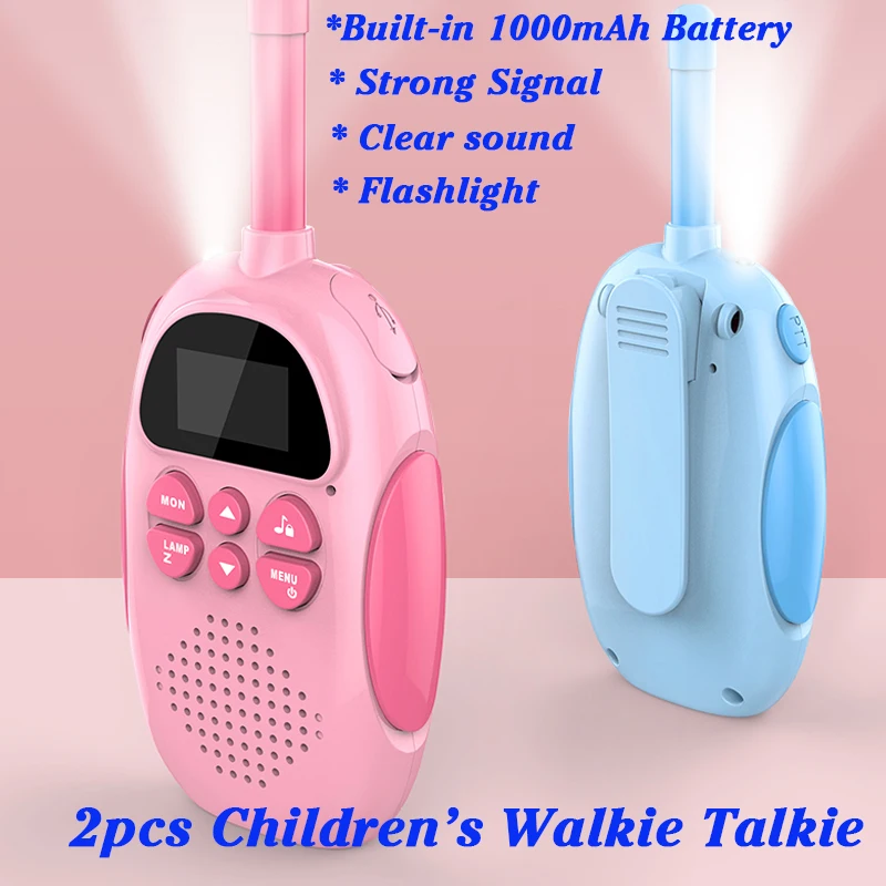 2 Pcs Kids Walkie Talkie Built-in 1000mAh Battery Children's Radio Walkie-Talkie Kids Birthday Gift Toy For Boy Girl 3~5KM Range
2 Pcs Kids Walkie Talkie Built-in 1000mAh Battery Children's Radio Walkie-Talkie Kids Birthday Gift Toy For Boy Girl 3~5KM Range