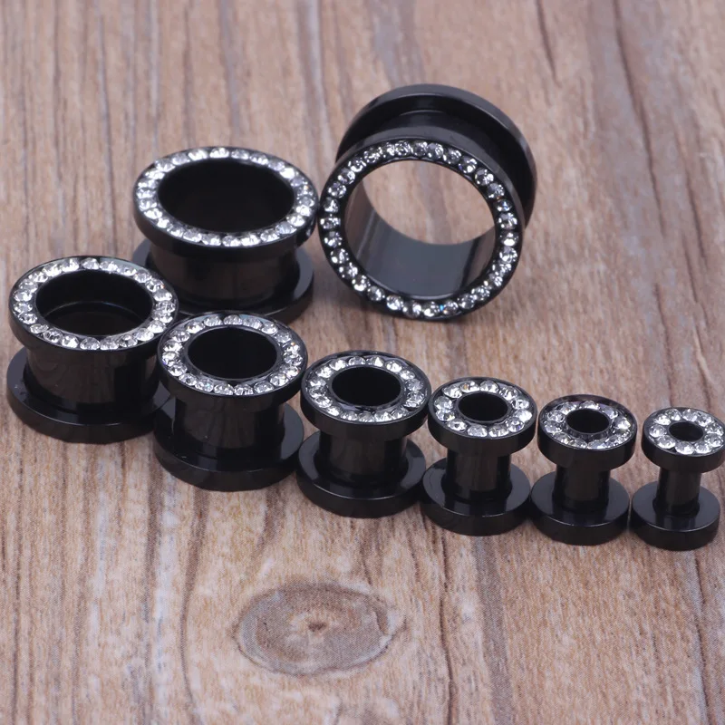 Ear Expander Body Piercing Jewelry 1Pcs Stainless Steel Single Flare Flesh Tunnel Ear Plugs 4-16mm Crystal Ear Stretcher
Ear Expander Body Piercing Jewelry 1Pcs Stainless Steel Single Flare Flesh Tunnel Ear Plugs 4-16mm Crystal Ear Stretcher