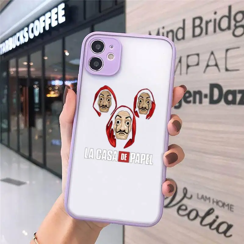 Spain TV Money Heist House Paper Phone Case For iPhone 12 11 Mini Pro XR XS Max 7 8 Plus X Matte transparent Purple Back Cover
Spain TV Money Heist House Paper Phone Case For iPhone 12 11 Mini Pro XR XS Max 7 8 Plus X Matte transparent Purple Back Cover