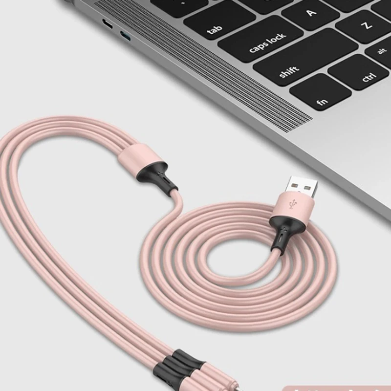 Жидкий силикон 3 в 1 кабель usb c типа зарядное устройство для iPhone Micro шнур быстрой
