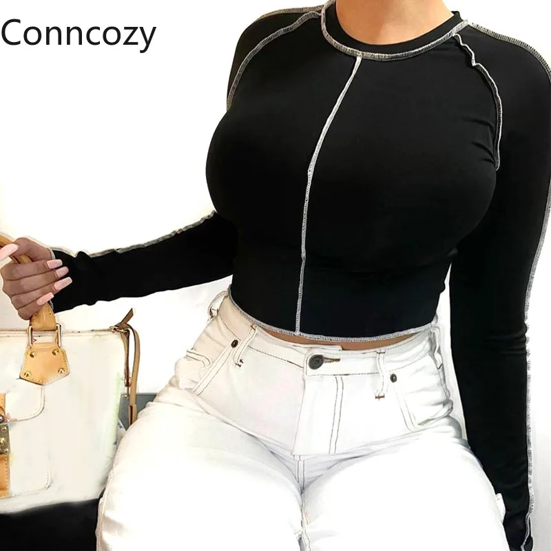 Осенне-зимние топы, женская укороченная футболка контрастных цветов, сексуальные уличные вязаные футболки, черная, белая футболка-футляр, ф...
Осенне-зимние топы, женская укороченная футболка контрастных цветов, сексуальные уличные вязаные футболки, черная, белая футболка-футляр, ф...