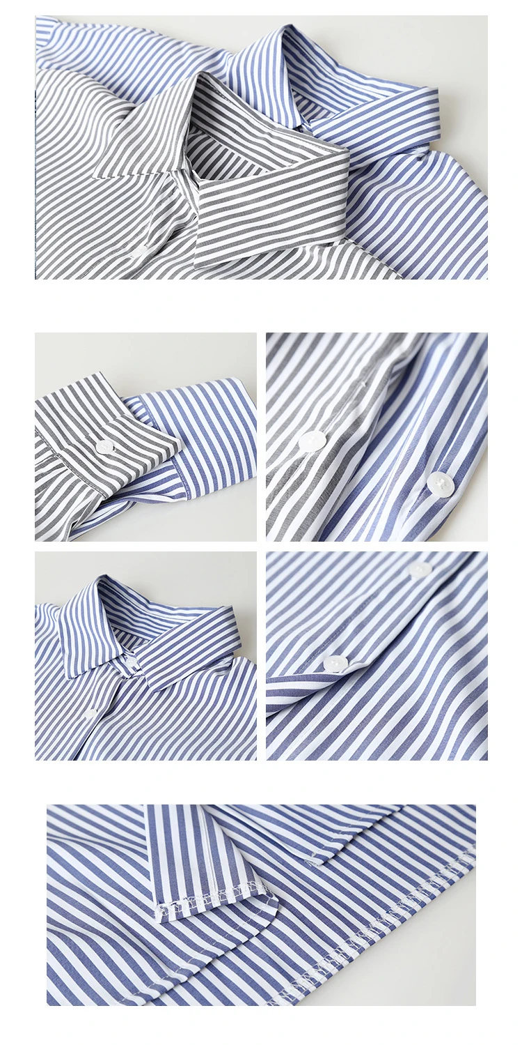 Sherhure 2020 Women Spring Cotton Blouses Chic Long Sleeve Striped Women Tops And Blouses Shirt Blusas Roupa Feminina
Sherhure 2020 Women Spring Cotton Blouses Chic Long Sleeve Striped Women Tops And Blouses Shirt Blusas Roupa Feminina